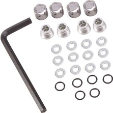 Gcp Like Adet Alüminyum M4 Merkezi Kilit Somunu Metal Tekerlek Kapakları Somunları Eksenel SCX10 Traxxas Trx4 1/10 Rc Paletli Araba Parçaları, Gümüş (Yurt Dışından)