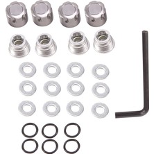 Gcp Like Adet Alüminyum M4 Merkezi Kilit Somunu Metal Tekerlek Kapakları Somunları Eksenel SCX10 Traxxas Trx4 1/10 Rc Paletli Araba Parçaları, Gümüş (Yurt Dışından)