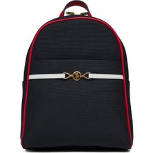 U.S. Polo Assn. Kadın Sırt Çanta Lacivert-Beyaz-Kırmızı Us25240