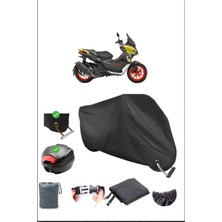 Aprilia Sr Gt 125 Için Arka Çanta Ve Kilit Uyumlu Siyah Motosiklet Branda, Güvenli
