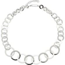 Energetix Dairesel Formlar İçeren Paslanmaz Çelik Manyetik Kolye