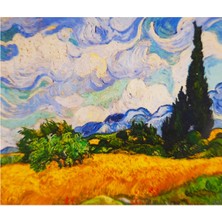5d Elmas Taş Işleme Kiti 40X50 cm Buğday Tarlası Desen