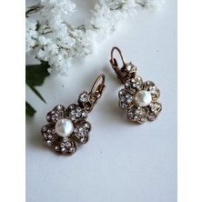 Fayra Accessories Kristal Taşlı Yonca Figür Küpe