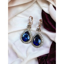Fayra Accessories Elmas Montür Kristal Taşlı Su Damlası Küpe