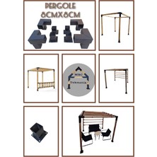 Mrc Takmatik Aşap Pergole Pergola Demir Kiti Braket Bağlantı Carpot Çadır Bungalov Bahçe Ev Metal