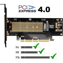 JEYI SK-18 M.2 NVMe (M-Key) – PCIe 4.0 X4/X8/X16 Dönüştürücü Adaptör Kartı