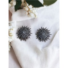 Fayra Accessories Zirkon Taşlı Deniz Kestanesi Küpe