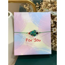 Fayra Accessories Yılbaşı Çam Ağacı Cam Murano Bileklik Yeni Yıl Temalı Christmas Bileklik