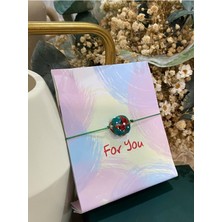 Fayra Accessories Yılbaşı Çam Ağacı Cam Murano Bileklik Yeni Yıl Temalı Christmas Bileklik