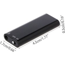 Invıcta Dijital Ses Kayıt Cihazı 48 Saat Kesintisiz Kayıt 16GB Hafıza USB Flash Bellek Mp3 Player Mini Müzik Çalar