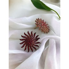 Fayra Accessories Zirkon Taşlı Güneş Figür Küpe