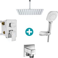 Eca Royal Ankastre Gömme Banyo Bataryası Duş Seti Tüm Parçalar Dahil 40X40