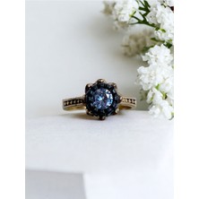 Fayra Accessories Elmas Montür Zirkon Taşlı Tektaş Yüzük