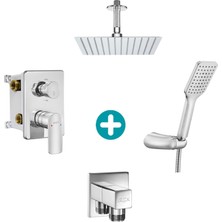 Eca Lia Ankastre Gömme Banyo Bataryası Duş Seti Tüm Parçalar Dahil Tavandan 40X40