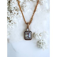 Fayra Accessories Zirkon Taşlı Baget Kolye