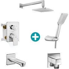 Eca Dalia Ankastre Gömme Banyo Bataryası Duş Seti Tüm Parçalar Dahil