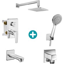 Eca Niobe Ankastre Gömme Banyo Bataryası Duş Seti Tüm Parçalar Dahil