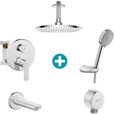 Eca Nita Ankastre Gömme Banyo Bataryası Duş Seti Tüm Parçalar Dahil Tavandan