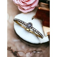 Fayra Accessories Zirkon Taşlı Oval Taşlı Kelepçe Bileklik