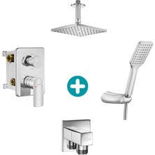 Eca Lia Ankastre Gömme Banyo Bataryası Duş Seti Tüm Parçalar Dahil Tavandan