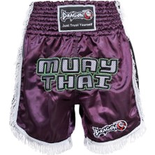 Dragondo MT3020 Apache Muaythai Şortu Mor Püsküllü Muay Thai Şortu