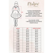 Fiyonklu ve Puantiyeli Kız Çocuk Kabarık Abiye ELBISE_M2438