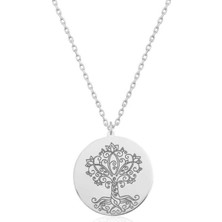 Gümüş Hayat Ağacı Kadın Kolye CSR2183469