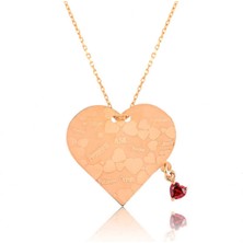 Gümüş Kalpli Aşk Sözleri Kadın Kolye CSR2180475