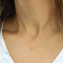 Gümüş Gold 3 Boyutlu Harf O Kadın Kolye CSR2183764