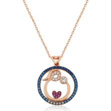 Gümüş Rose Anne ve Bebek Sevgisi Kadın Kolye CSR2180645