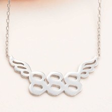 Gümüş 888 Melek Sayısı Kadın Kolye CSR2180271