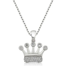 Gümüş Taç Kadın Kolye CSR2182763