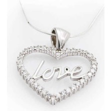 Gümüş Taşlı Love Kadın Kolye CSR2180332