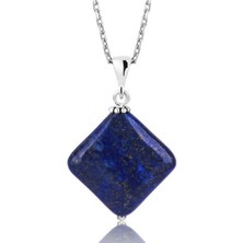 Gümüş Lapis Doğal Taş Kolye CSR2180317