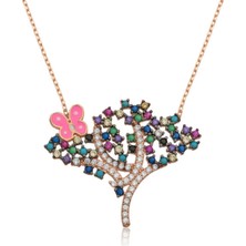 Gümüş Bahar Ağacı Kadın Kolye CSR2181392