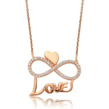Caseras Gümüş Kalpli Sonsuzluk Love Kadın Kolye CSR2181735