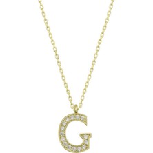 Caseras Gümüş Gold G Harfi Kadın Kolye CSR2184219