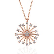 Caseras ​Gümüş Rose Çiçek Kadın Kolye CSR2180955