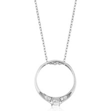 Caseras Gümüş Tek Taş Yüzük Kadın Kolye CSR2181774