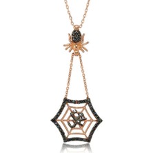 Caseras Gümüş Muhammed Yazılı Örümcek Ağı Kadın Kolye CSR2180430