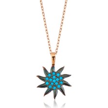 Caseras Gümüş Mavi Güneş Kadın Kolye CSR2181148