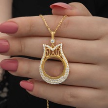 Caseras Gümüş Gold Kaplama Çeyrek Altın Takılabilen Kadın Kolye CSR2181318