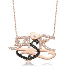 Caseras Gümüş Aşk Yazılı Kadın Kolye CSR2180356