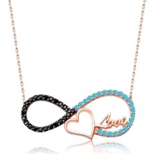 Caseras Gümüş Kalpli Sonsuzluk Kadın Kolye CSR2181726