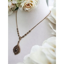 Fayra Accessories Badem Elmas Montür Taşlı Kolye