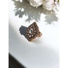 Fayra Accessories Badem Elmas Montür Taşlı Yüzük