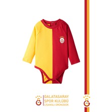 Galatasaray  Lisanslı Parçalı Uzun Kol Bebek Body Zıbın