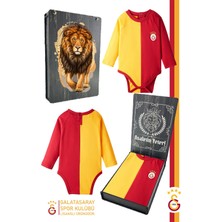 Galatasaray  Lisanslı Uzun Kol Bebek Body Zıbın lik Ahşap Kutulu