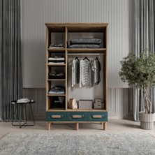Comiet Pera 3 Kapaklı Mdf Çekmeceli Gardırop