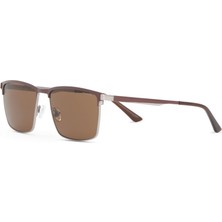 Cerruti 1881 Cr 80076 Dikdörtgen Kahve - Metalik Erkek Güneş Gözlüğü